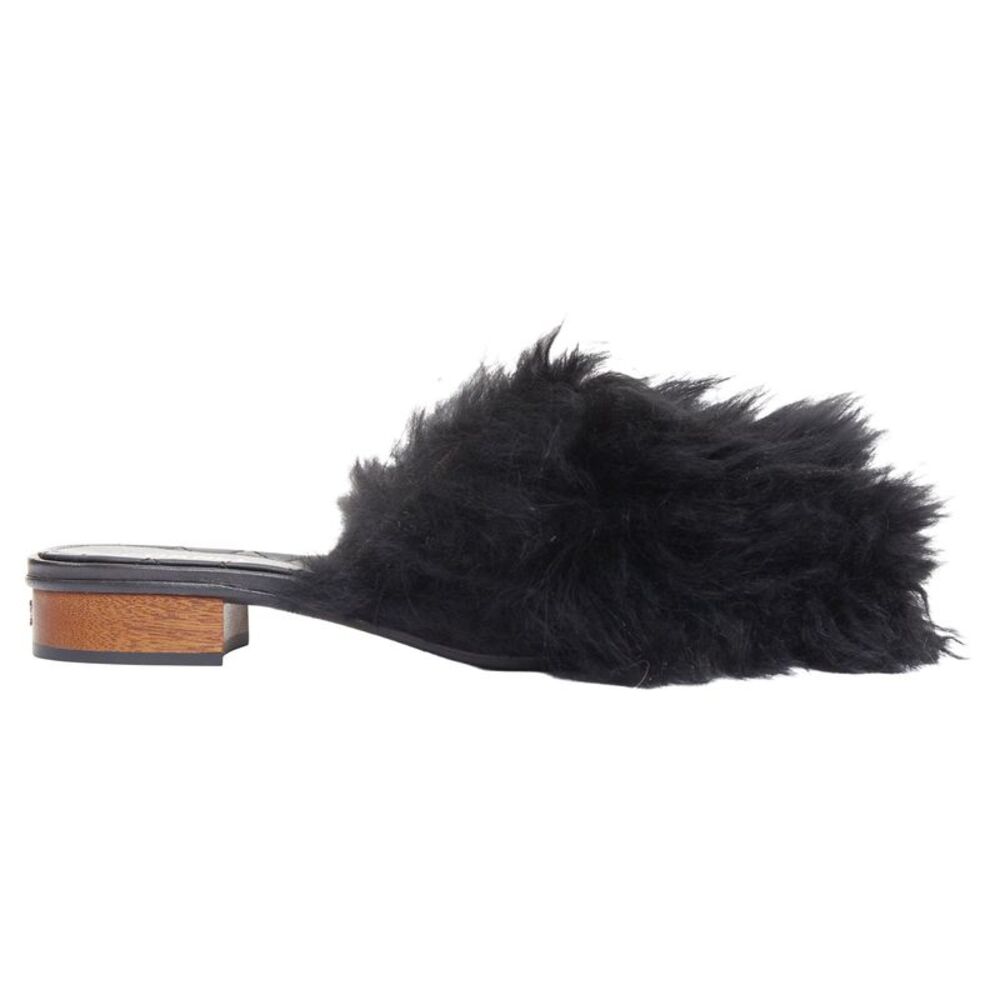 Chanel Lamb Fur Fluffy Slippers